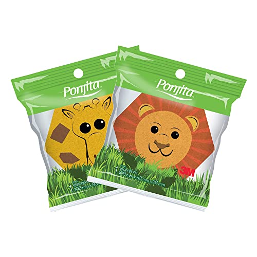 Ponjita, 3M, Esponja para Banho, Kids, Animais