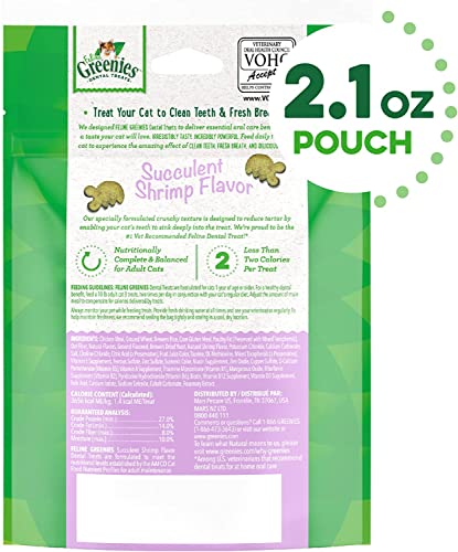 Aurora Pet Variety Pack (5) Feline Greenies Natural Dental Cat Treats (1) Tuna (1) Salmon (1) Catnip (1) Chicken (1) Shrimp With Aurorapet Wipes #TOP5