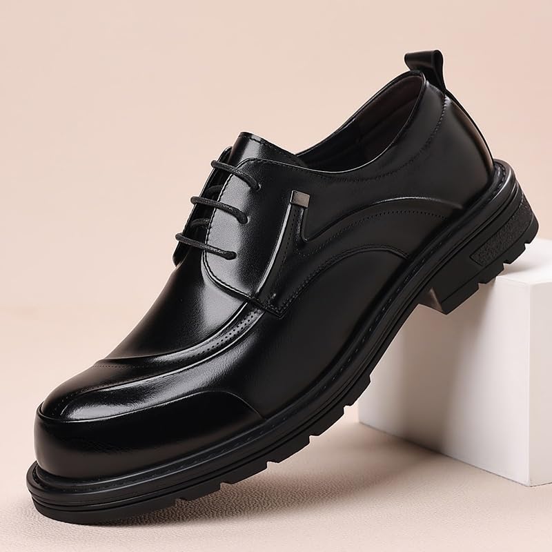 Mens Dress Shoes Oxford Lace-up Genuine Leather Low Comfortable Soft Mens Oxford3
