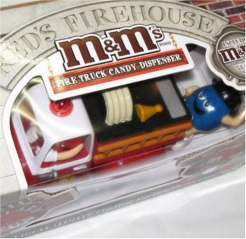 Amazon | M &M Candy Dispenser Fire Truck Rare Red and Blue