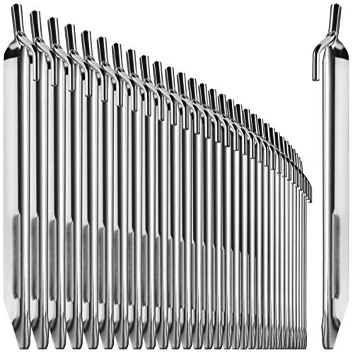 com-four® 32x Zelt-Heringe aus Stahl - robuste Erdnägel in V-Form für Camping und Outdoor - ideal für normalen Boden