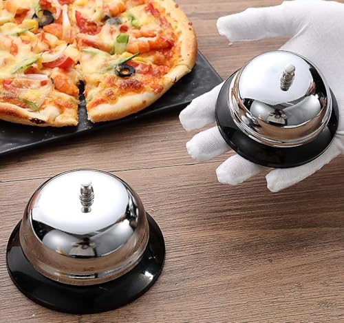 Image of 1Pcs Metal Office Bell Buzzer for Quiz Call Manual for Reception Desk Assistance, School, Church, Classroom, Hospital 8.5 x 5.5 cm