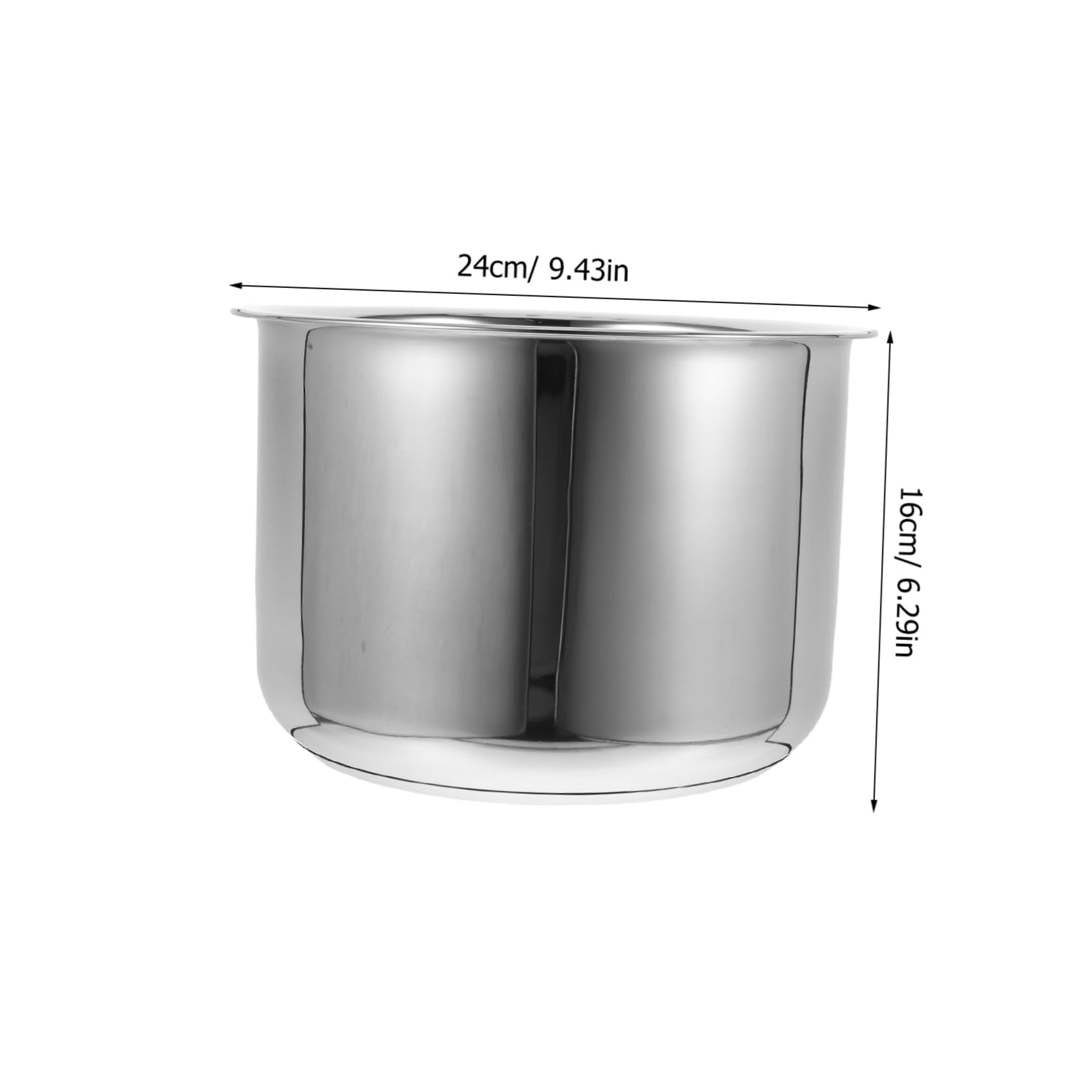 Cabilock Repuesto de Olla Interior para Arrocera de 6l en Acero Inoxidable, Fácil de Limpiar y Resistente, Adecuado para Uso Familiar y Cocción de Arroz