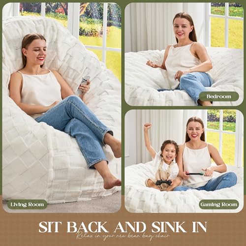 Image of Hobestluk Adults Bean Bag Chair 4FT Big BeanBag Chair Extra Large Oversized