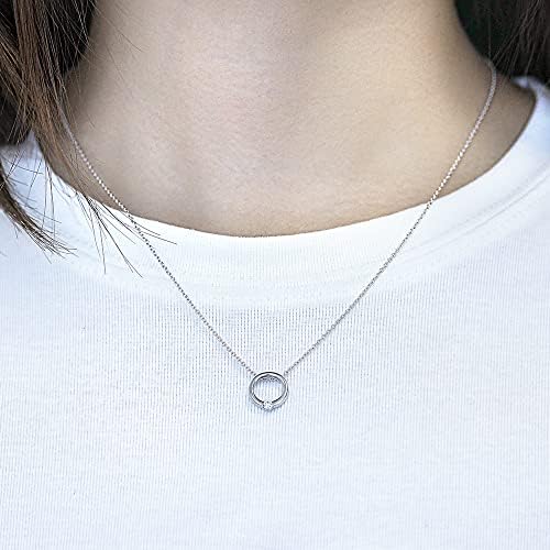 WOOMOONcircle pendant necklace, silver necklace 2 51vZ9vnPNvL. AC
