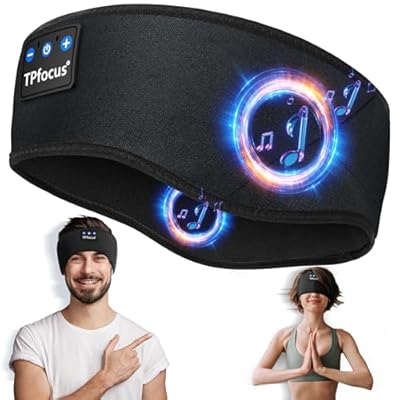 TPfocus Auriculares para Dormire ASMR Auriculares Bluetooth Regalo Hombre y Mujer Banda Deportiva Inalámbrico Recargable Bluetooth Dormire para Correr Viajes y Relax