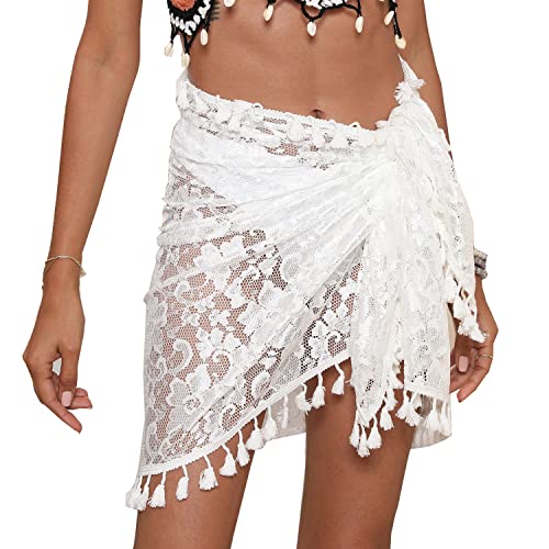 Sarong Swimsuit Coverup for Women Beachwear Bathing Suit Cover ups Lace Swimwear Wrap Skirt Sexy Bikini Cover ups