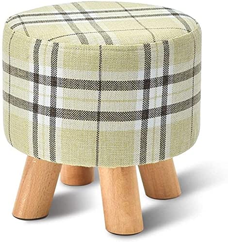 Taburete tapizado de madera para descansar las piernas y guardar objetos 2
