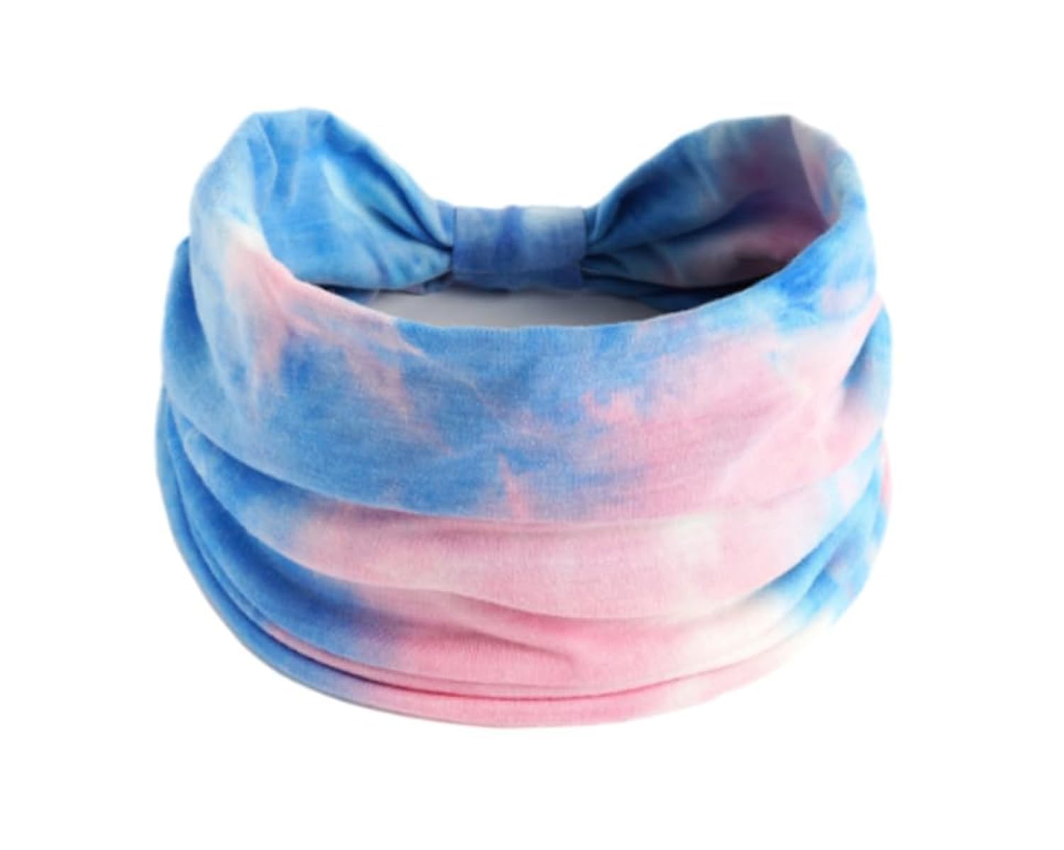 Chemo Headwear Yoga Headband Extra Wide Soft Turban Cap Alopecia Bandana Headcover (Pink & Lilac)