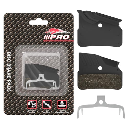 RACEDUEL IIIPRO SR-S Bike Disc Brake Pads & Spring (Multi-Metal Ceramic) for Shimano MTB 4 Piston Mountain Bike Brakes. High-Performance Brake Pads.