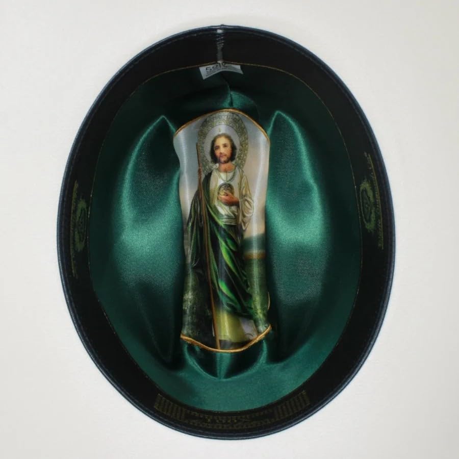 Men's White Diamonds San Judas Western Cowboy Straw Hat 100X Sinaloa Style 3 1/2" Brim - Sombrero Vaquero Fino - Image 2