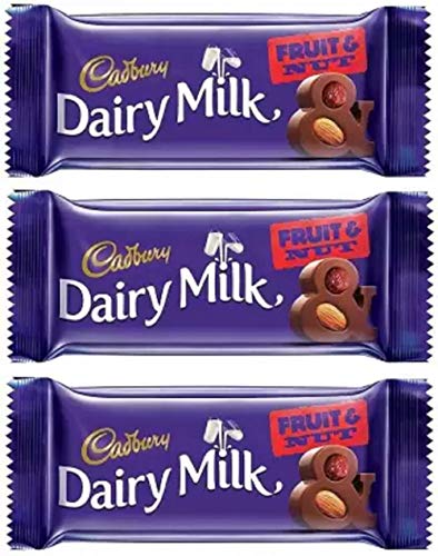 Image of Cadbury Dairy Milk Fruit And Nut Chocolate, 80 Gm (Pack of 3) Bars (3 x 1 Units)