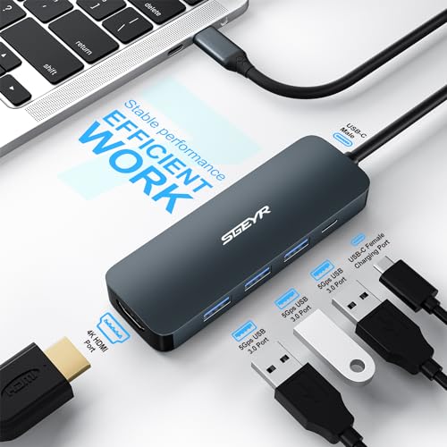 SGEYR Usb 3.0 Hub with Hdmi Port for Laptop, Usb C Hub Multiport ...