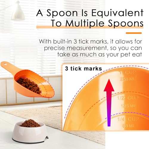 image for FURMYLOVE Dog Food Scoop-Melamine Pet Food Measuring Cup - 1 Cup 1/2 C