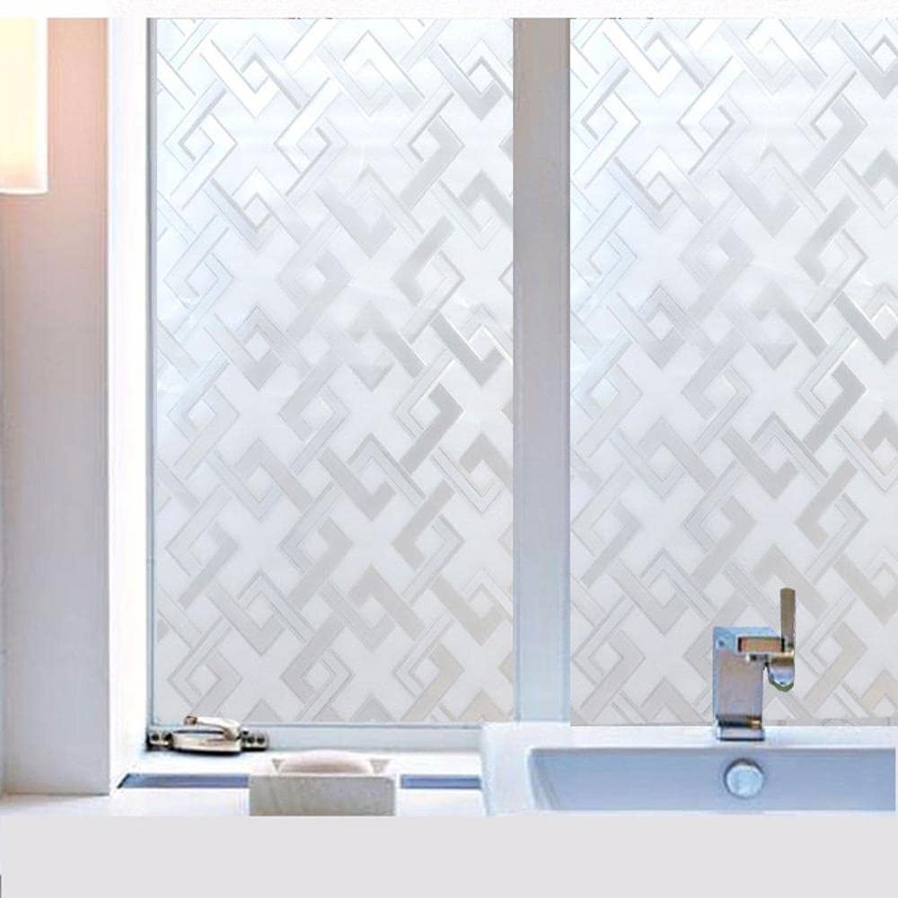 Safari Homeware Window Privacy Film, Contemporary Pattern. Anti UV Covering Self Adhesive Static Cling Decorative Opaque Stained Glass Frosting Effect Sticker (45 x 200cm)