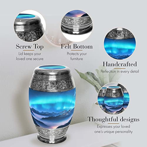 Image of Aurora Borealis Cremation Urns for Human Ashes Adult Male Urns for Ashes