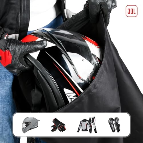 BOBOZHONG Helmbeutel Oxford Helmtasche Motorradhelm tragbare motorradhelm Helmtasche wasserdicht Helmtransportbeutel für Motorradhelm,Fahrradhelme,Skihelme, Basketball,Fitness(71 * 53cm)