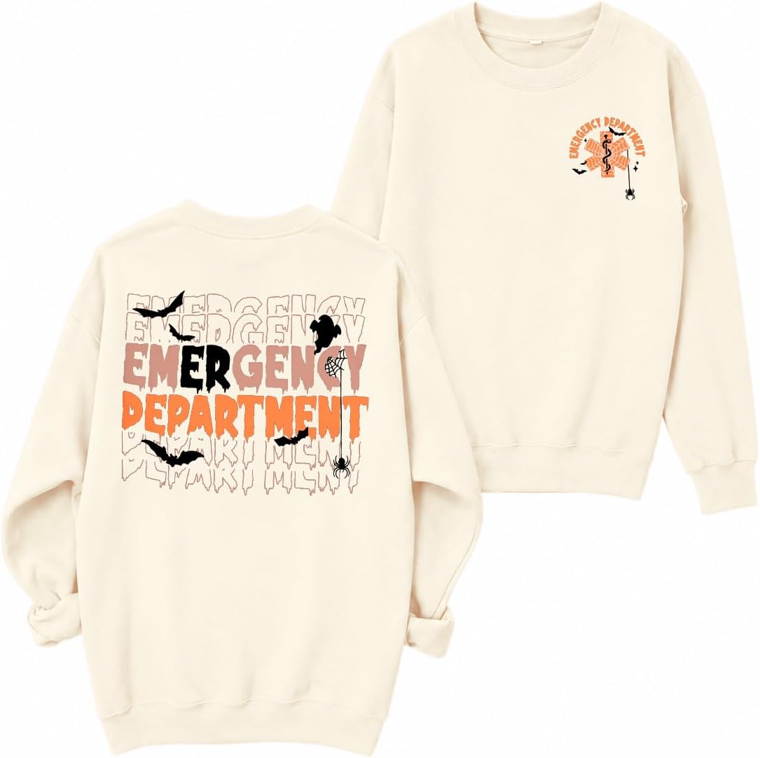 MOUSYA Halloween Sweatshirt Woman Magical Halloween Shirt Fall Sweater Casual Long Sleeve Tops