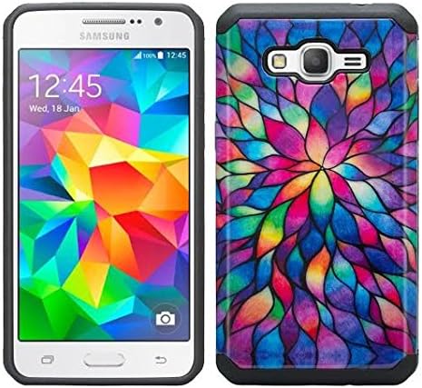 Galaxy Luna, Galaxy Express 3 Case, Galaxy Amp 2 Case, J1 2016 Case [Shock/Impact Resistant] Hybrid Dual Layer Defender Protective Case Cover for Galaxy Amp 2 / Galaxy Express 3, Rainbow Hybrid