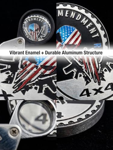 Image of 2 PCS Car Emblem, 4 x 4 Metal Automotive Badge, 3D Round Metal Car Badges Emblems, Car Badge Decals Stickers Compatible with Jeep Wrangler Vehicles Trucks SUV RV (2NG Amendment)
