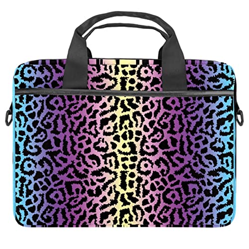 Sac à bandoulière pour ordinateur portable 13-14.5" contre les rayures imprimé léopard chic