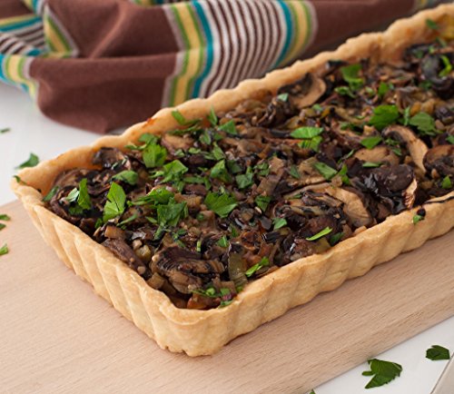 14.4 Inches Removable Loose Bottom Non-Stick Rectangle Tart Pan - 14.4" x 5.9" x 1.2"