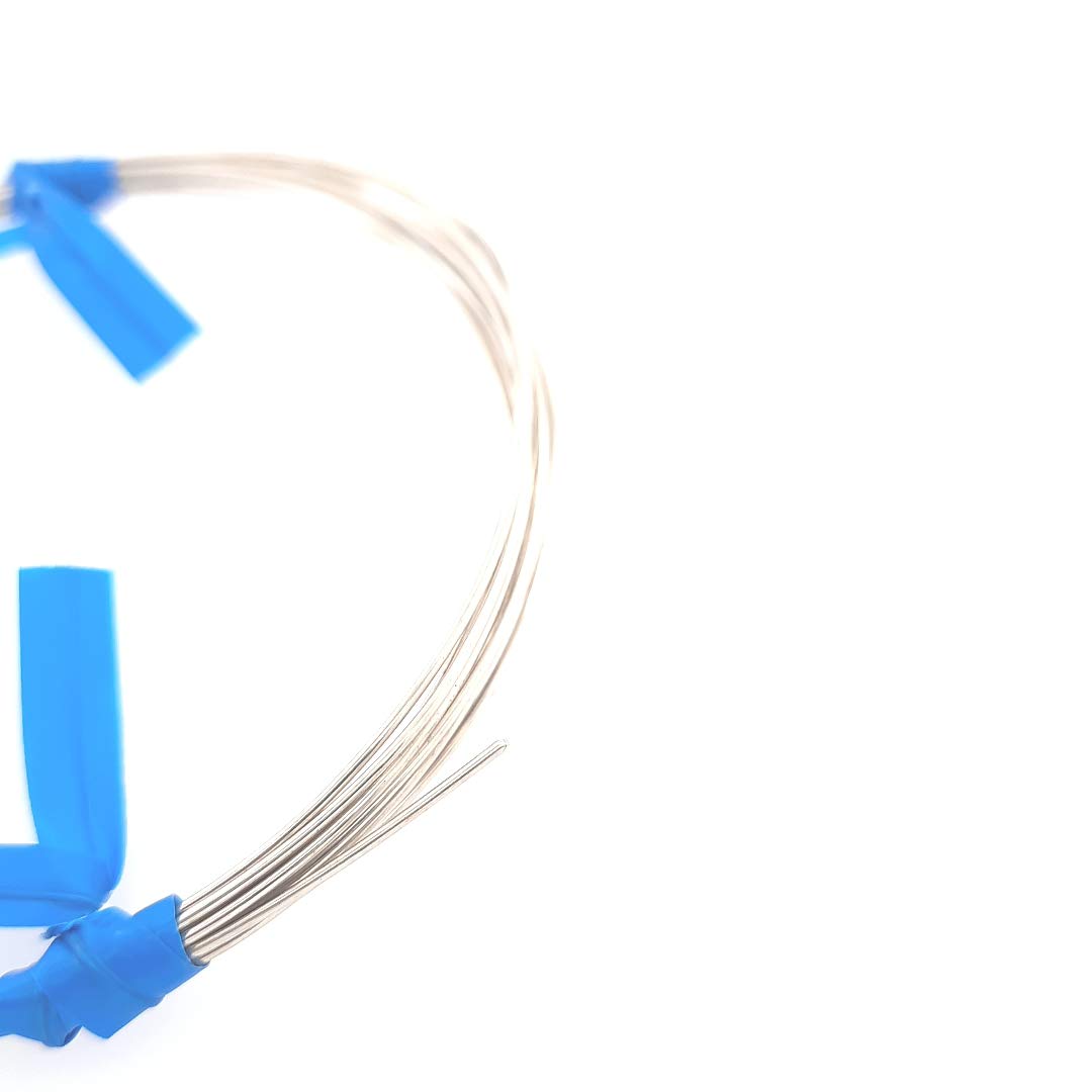 Alambre de soldadura de plata de 8 pies, calibre 20 fácil (0.05 pulgadas) fabricado en Estados Unidos por CRAFT WIRE