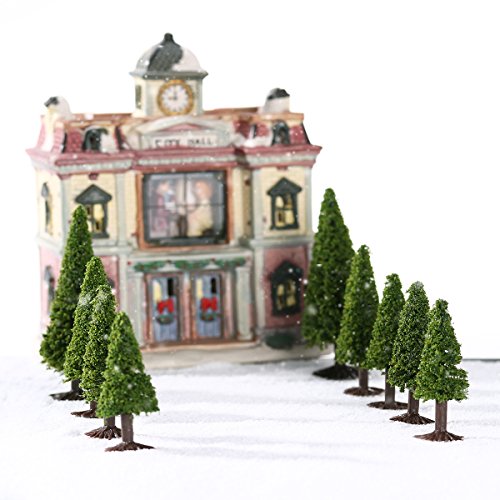 Winomo 15Pcs Green Scenery Landscape Model Cedar Trees #TOP6