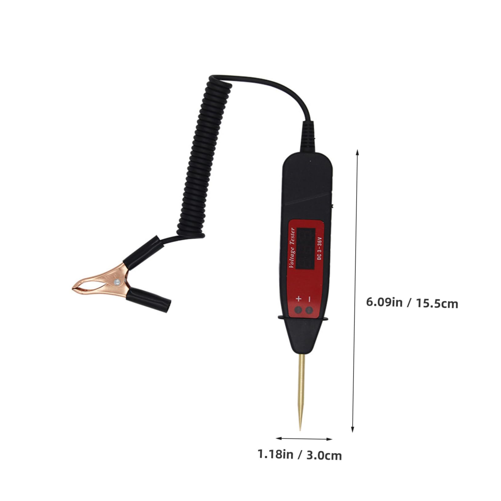 Gatuida 2piezas Comprobador De Circuitos Digital Pantalla Lcd Probador De Tensión Para Automóviles y Sistemas Eléctricos Lápiz Detector De Voltaje Herramienta De y Ligera