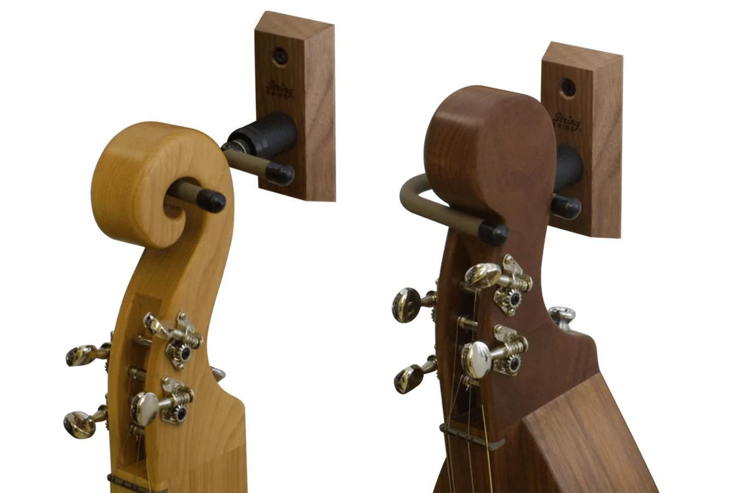 Folkcraft(r) Black Walnut Dulcimer Hanger (Scroll Head), Wall Mount