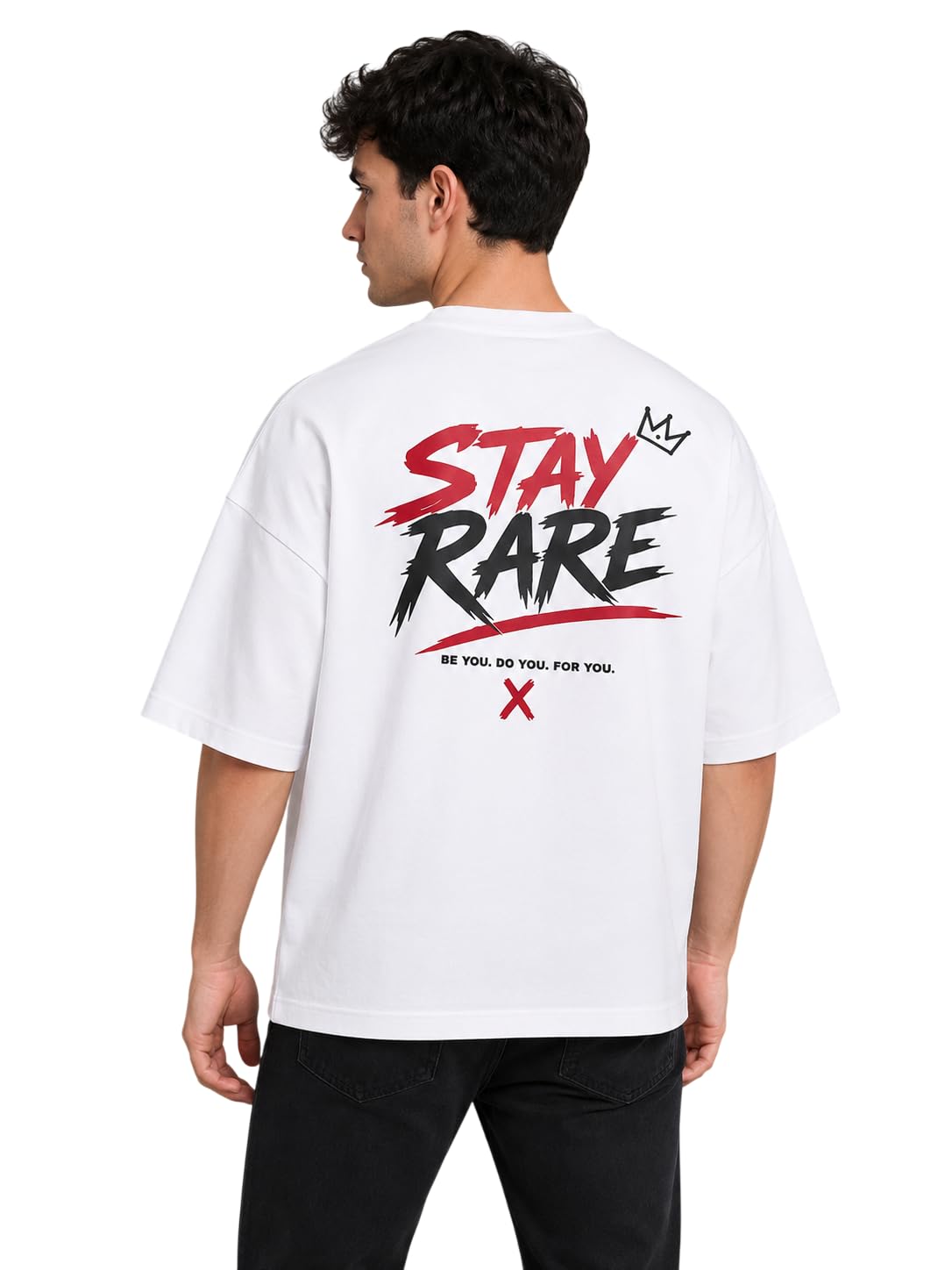 Men's Cotton Blend Half Sleeve T-Shirt | Printed | Boxy Fit | Oversized Tshirt-picture-38