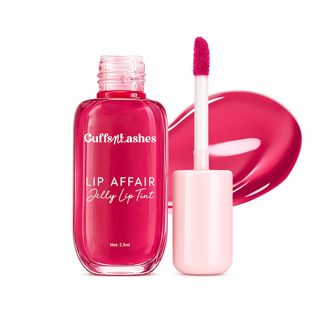 Cuffs N Lashes Lip Affair Jelly Lip Tint Gloss 2.5ml - 02| Mulberry | Lightweight, Non-Sticky Hydrating Formula | Enriched with Hyaluronic Acid & Vitamin E-picture-38