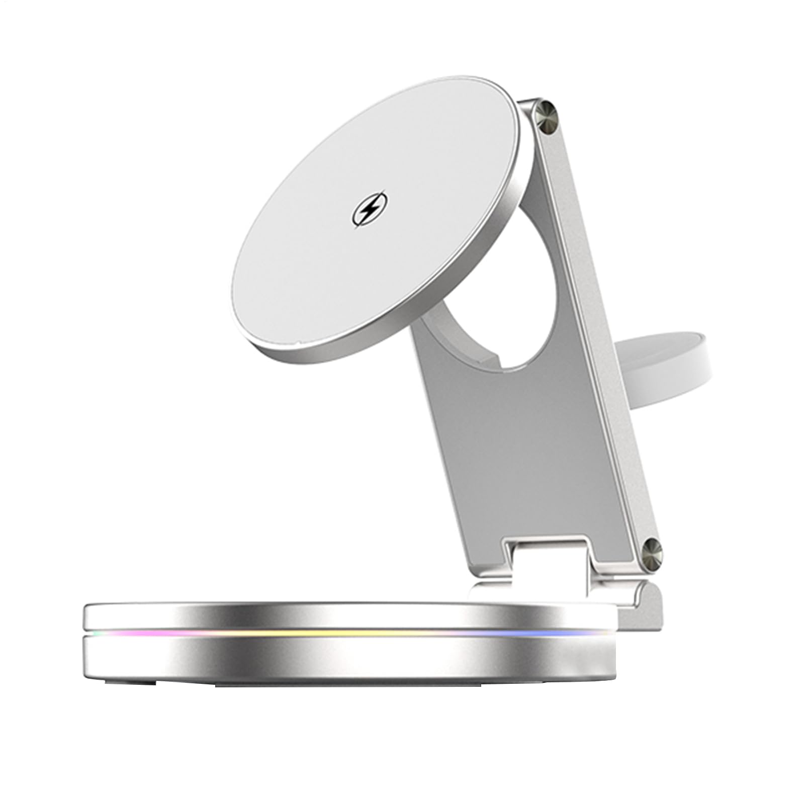 Estación De Recarga Inalámbrica Carga Rápida Magnética | Soporte Carga Inalámbrica 360° Soporte Plegable Portátil para Móvil, Consola, Hogar, Viaje, Bolso, Escritorio, Mesita De