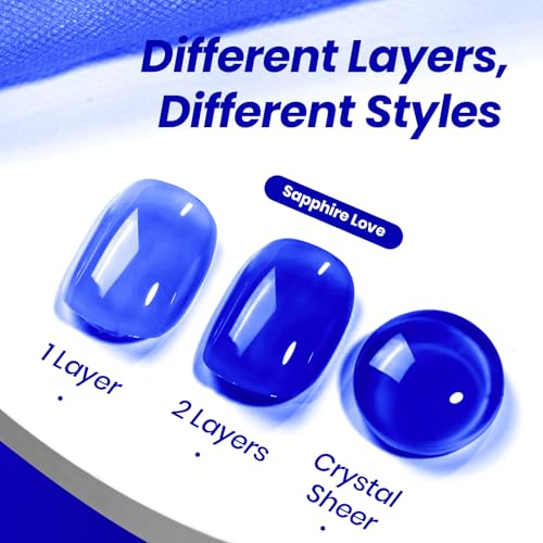 Image of beetles Royal Blue Gel Nail Polish - 15ml Neon Blue Gel Polish Soak Off UV LED Needed Nail Art Summer 4th of July Nails Manicure Salon DIY Design at Home Gifts for Woman