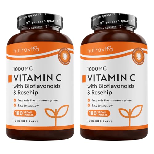 Nutravita Vitamina C 1000 mg con Bioflavonoides y Rosa Mosqueta