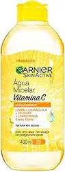 Garnier SkinActive, Água Micelar Antioleosidade com Vitamina C, Remove a Maquiagem e Ilumina a Pele com Ação Hidratante, Tonificante e Fórmula Oil Free, 400ml