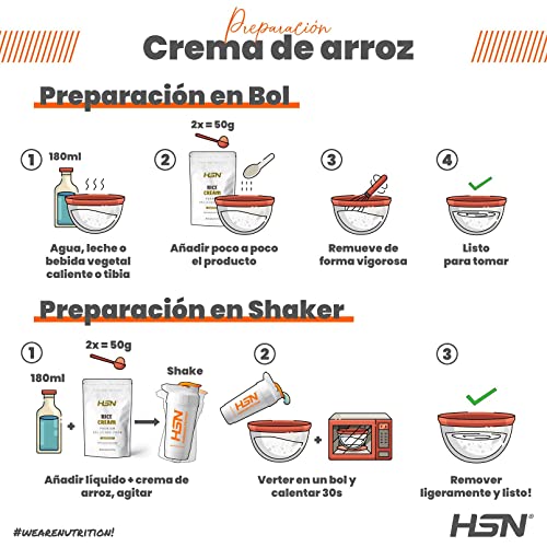 Crema de Arroz de HSN | Rice Cream | Sin Azúcares Añadidos | Textura Extra-Cremosa y Suave | No-GMO, Vegana, Apta para… - Imagen 6