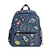 Léger pour garçon Fille avec Boucle Sac d'école Sac à Dos Petit Sac de Lecture étudiant Vaisseau Spatial Chat Durable