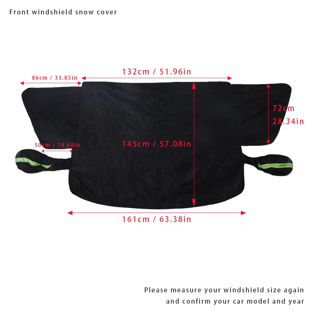 Copri Parabrezza Auto per Lamborghini Huracan Spyder, Tutte Condizioni Atmosferiche Copri Parabrezza per Inverno con Tasche Copri Specchietti,Front Windshield