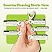 Dental Floss Picks - Straw Wheat Handle Flossers | Thin & Shred-Resistant Thread for Tight Gaps | Flossers for Adults | Gentle on Gums & Teeth (200 Pack, Mint)