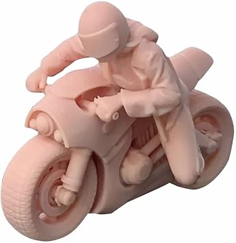 ZEDACA 1/64 Figure Sexy Beauty Riding Motorcycle Miniature Model Garage Kit Need To Be Colored By Yourself-#1