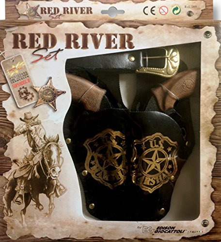 Preisvergleich Produktbild Edison 8025056 - Red River Set, 2 Halfter mit 2 Revolvern