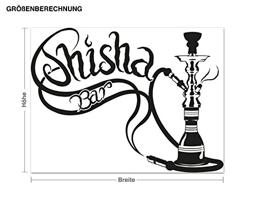 Klebefieber Wandtattoo Shisha-Bar B x H: 80cm x 60cm Farbe: schwarz – Bild 3