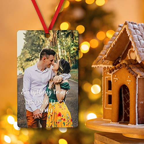 Customized Ornament, Personalized Decorative Hanging Ornaments Diy Photo Unique Decorating Kit Creative Gift Couple Family Pet Dog Cat Owner Christmas Ornament (Vertical Rectangle) #TOP2