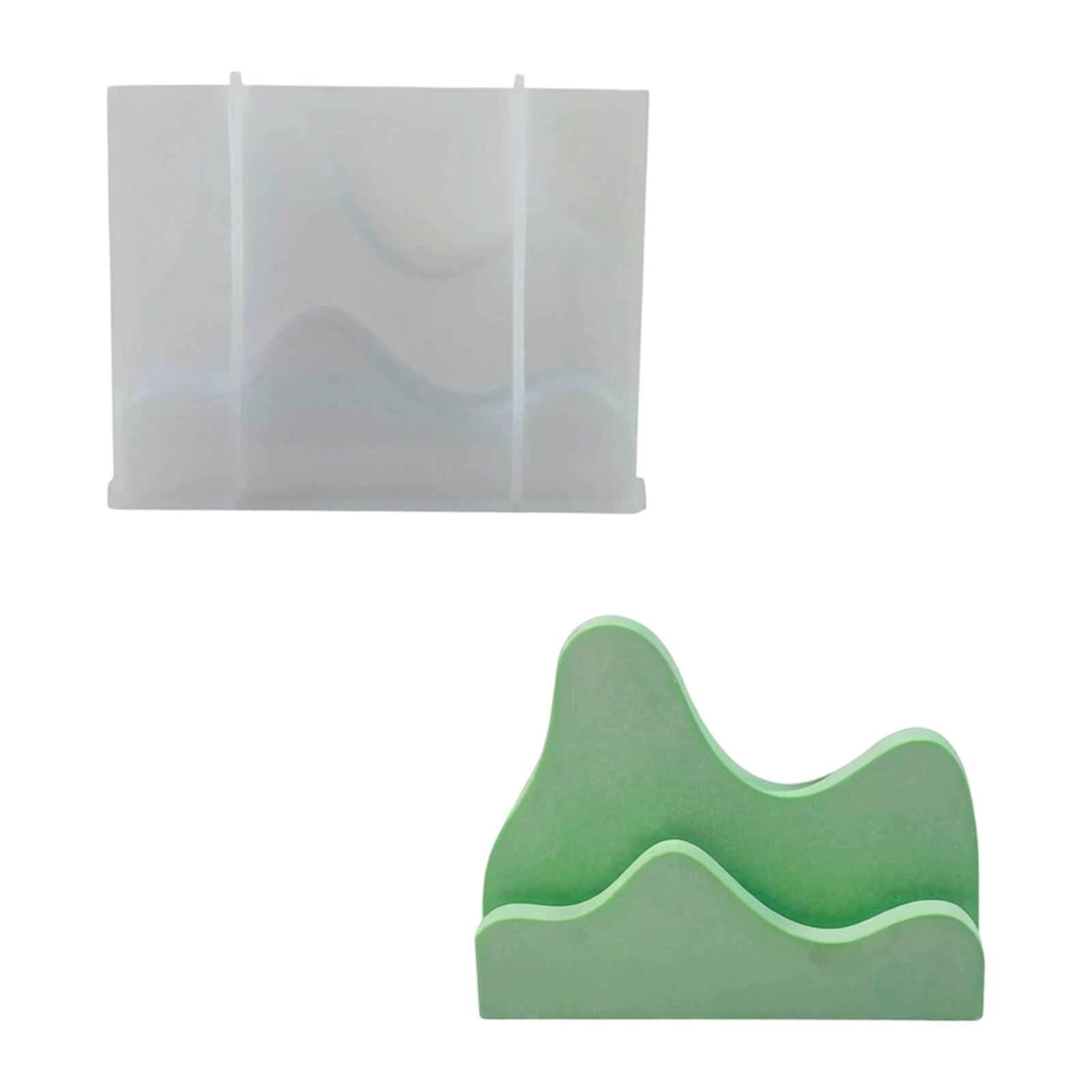 Elnwnnkc Decorative Base Silicone Form for Desktop Accent Projects, Casting Mold for Resin, Plaster, and Wax Decor Base Casting Form Desktop Display Mold Silicone Plaster Wax Soft