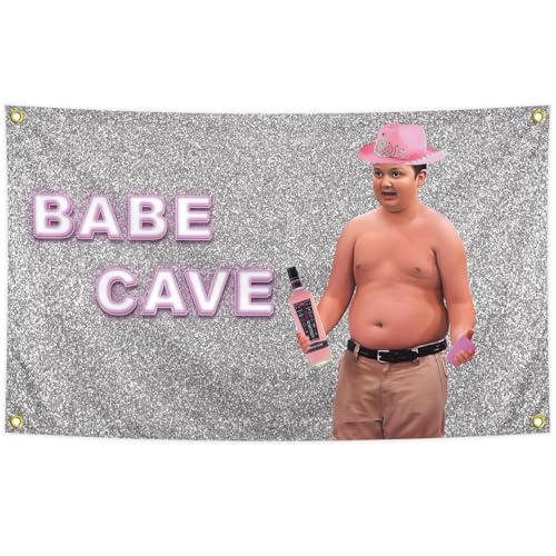 Gibby BABE CAVE Funny flags 3X5 Ft Banner Vivid Color Durable Polyester Bar Club College Dorm Man Cave Bedroom Indoor Decoration Flag Banner.