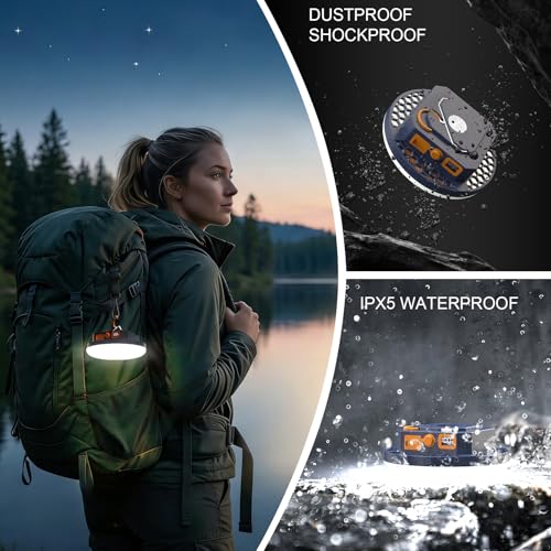 Image of 4000LM Flashlight Portable LED Camping Lantern Light 30W with Digital Display and Magnet , IPX5 Waterproof Tent Lights Light for Parents Christmas Gift