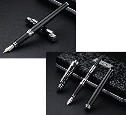 Duke Ruby Fude Nib Fountain Pen for Business Signature, Art Drawing Sketching Calligraphy with Gift Box Set - Thumbnail 3