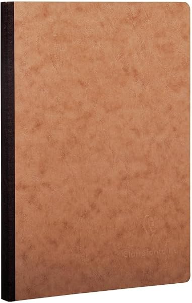 Clairefontaine 79540C Collection Nomaddict (ex Age Bag) Un Carnet Cousu Dos Toilé Tabac - A5 14,8x21 cm - 192 Pages Unies Blanches - Papier 90 g - Couverture Carte Lustrée Grain Cuir - 1