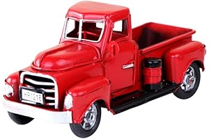 NUOBESTY Vintage Red Pickup Truck Decor
